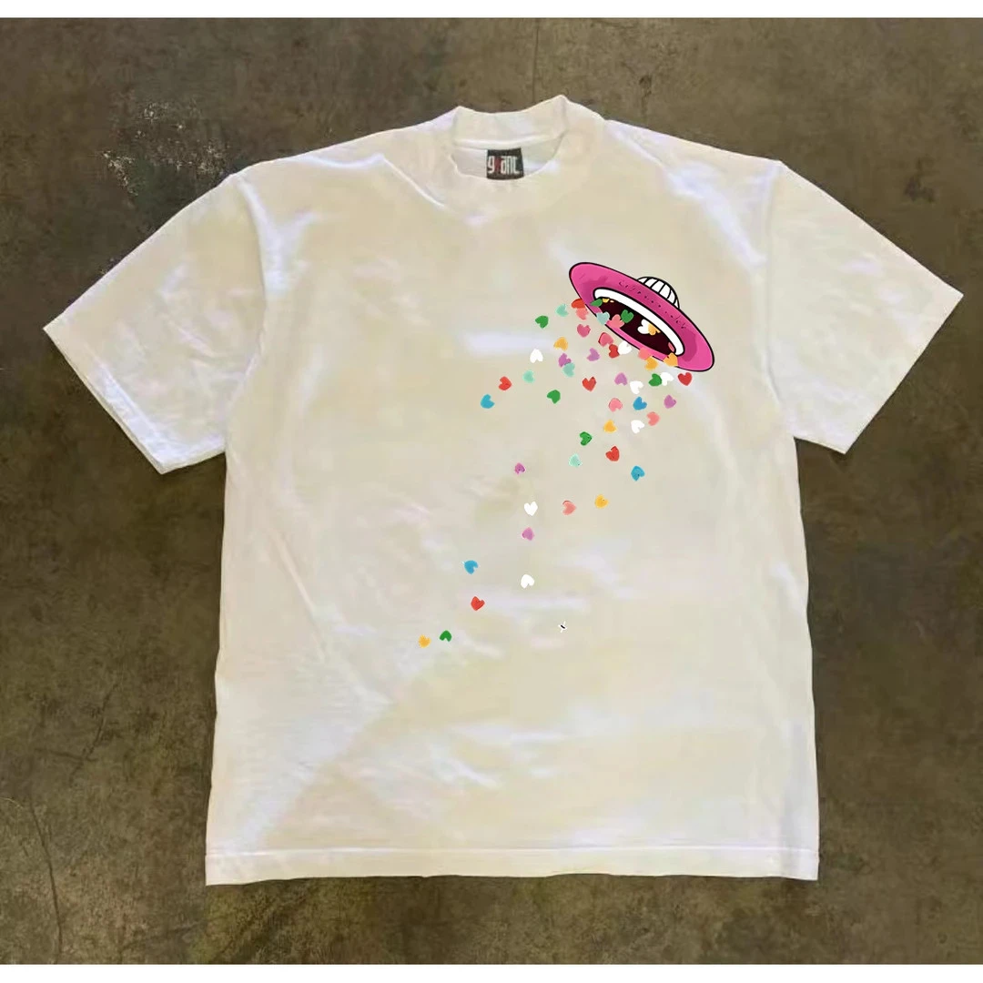 迪柯登美式潮流纯棉短袖T恤男女情侣半袖上衣秀禾痞帅轻奢高级感