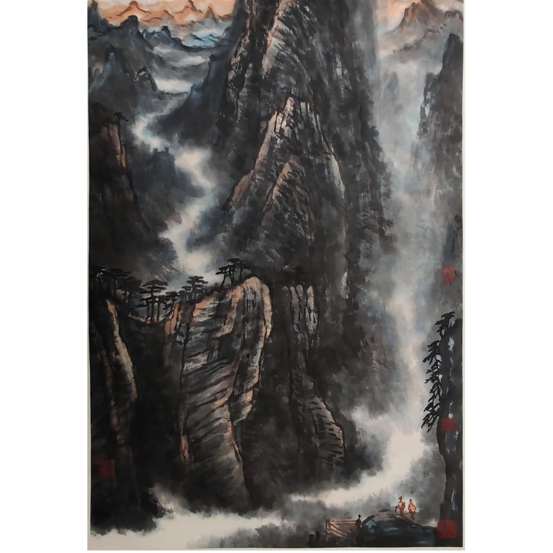 LOT.1464 《山水》96*59cm 纸本设色立轴