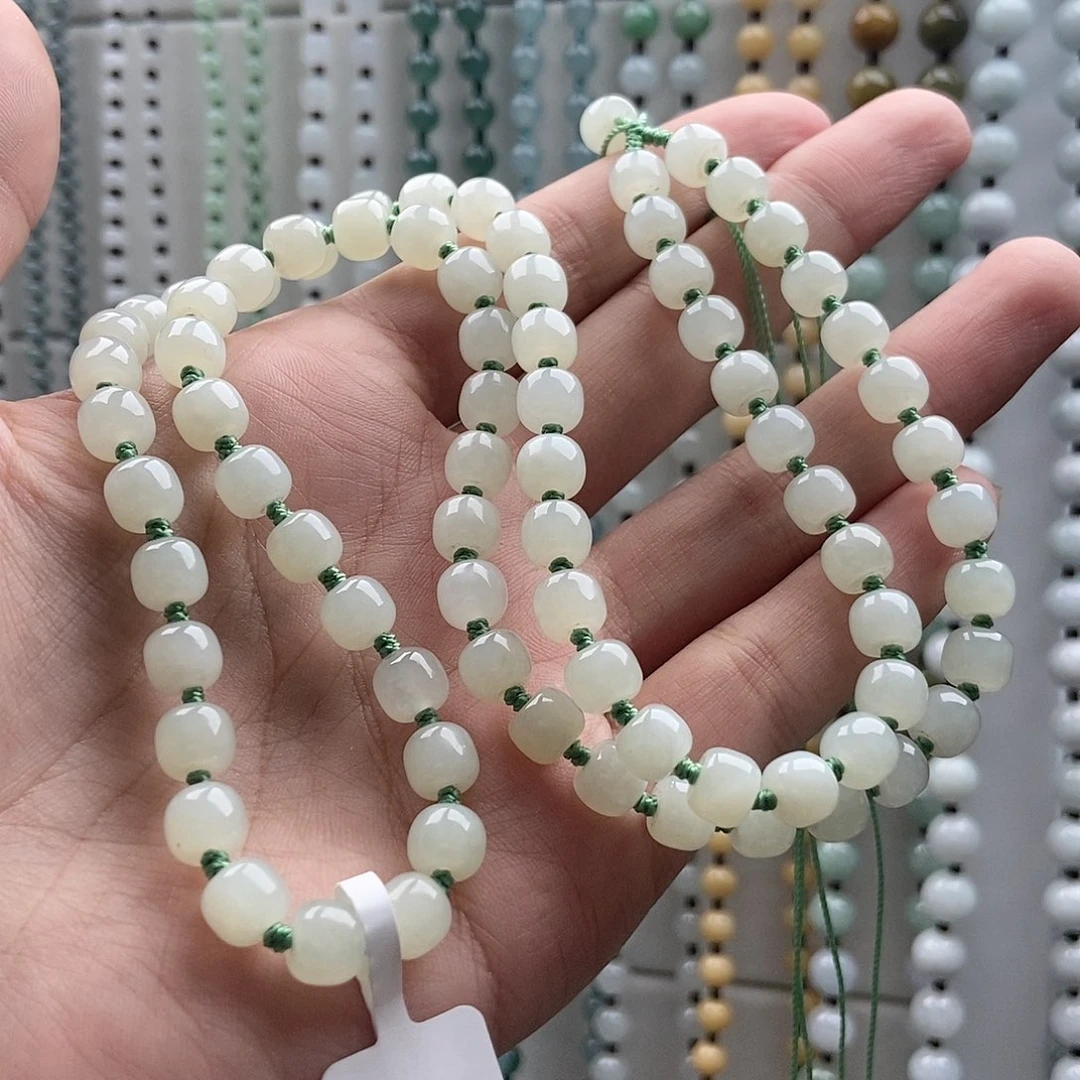 和田玉颈饰未镶嵌策*和田玉7mm