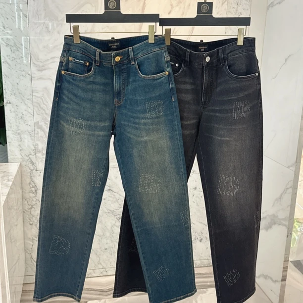 DG迪嘎亚 25秋冬新款时尚休闲经典直筒牛仔裤