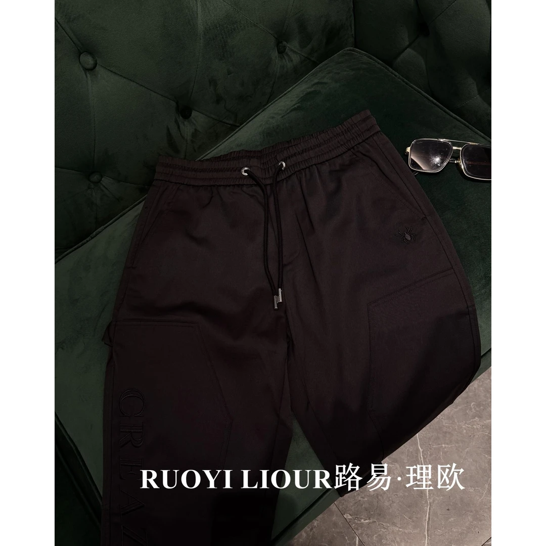【路易理欧】欧货时尚潮流商务纯色修身冬季百搭休闲裤8070-1