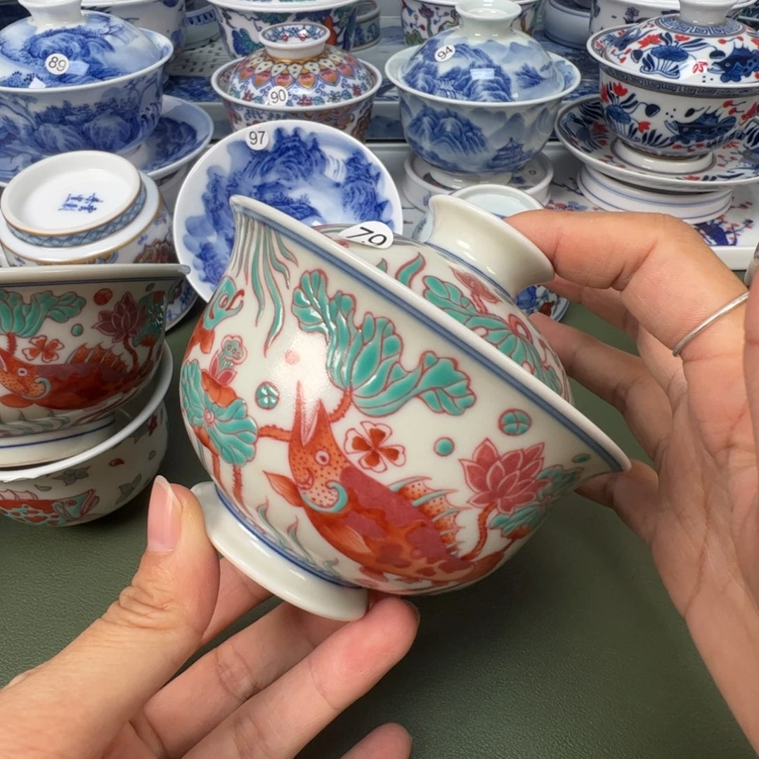 陶瓷景德镇纯手工纯手绘茶具木木79