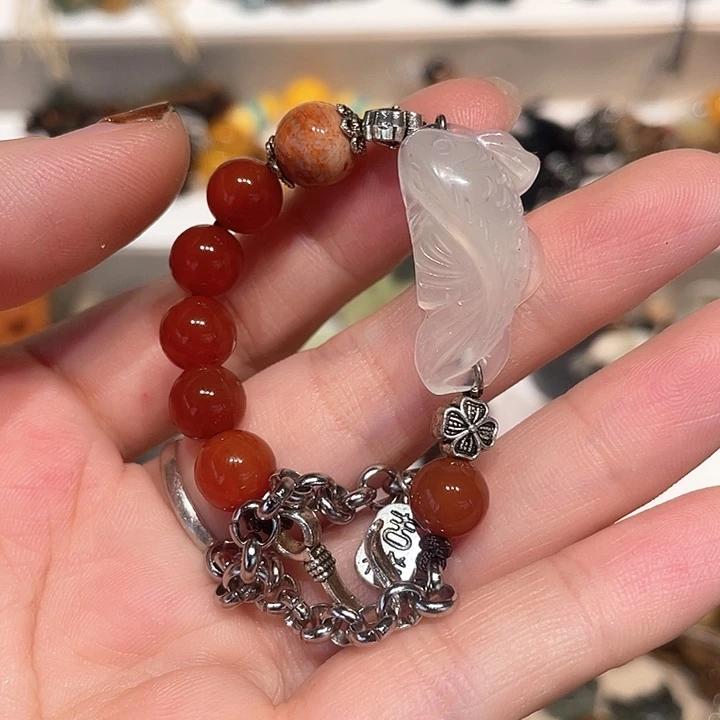 蛇纹石玉合金颈饰