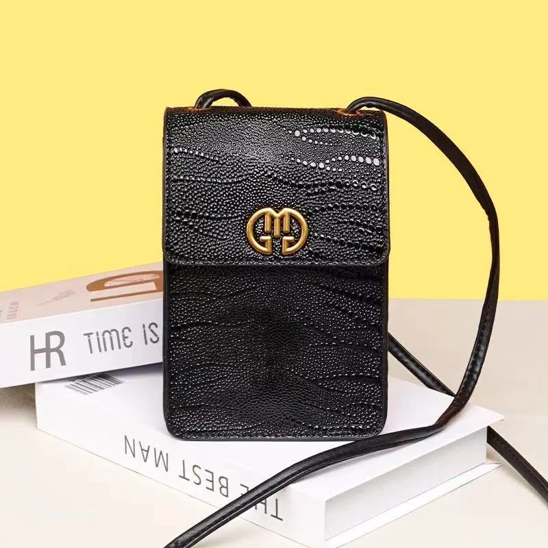 时尚百搭黑色卡包单肩肩包女士小包包轻奢经典网红款 bb