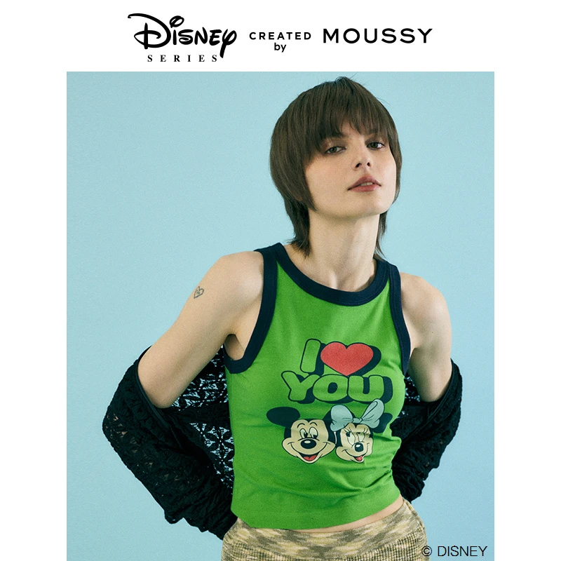 MOUSSY 夏季迪士尼联名甜辣印花TANK背心女010HSQ90-0280