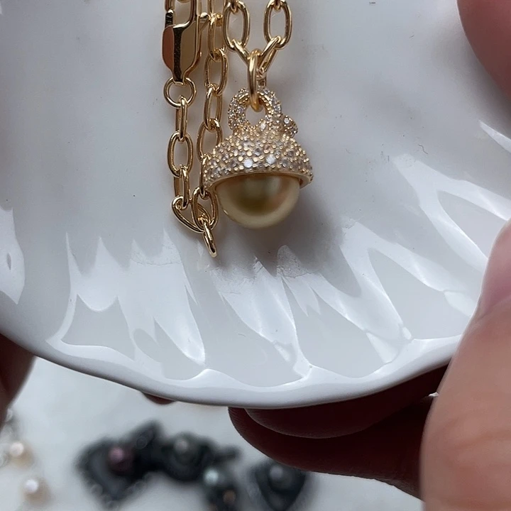 颈饰海水珍珠银S925镶嵌