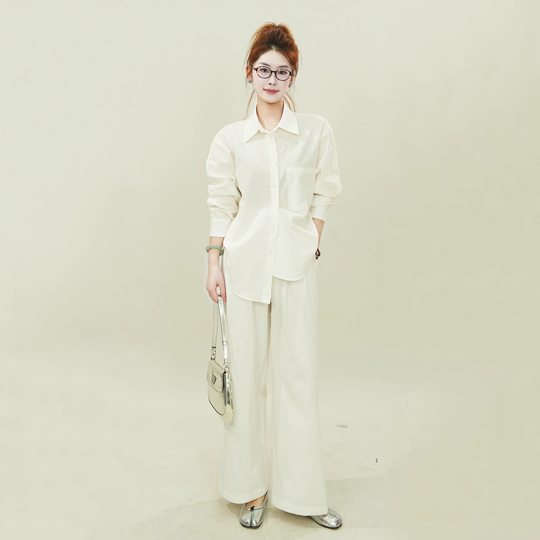 2025年新款衬衫时尚MIU系立领系扣法式上衣气质显瘦百搭衬衣