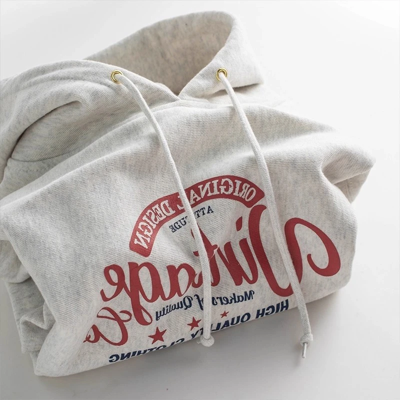 胖mm300斤美式hiphop连帽卫衣女加绒宽松chic外套ins潮牌秋冬上衣