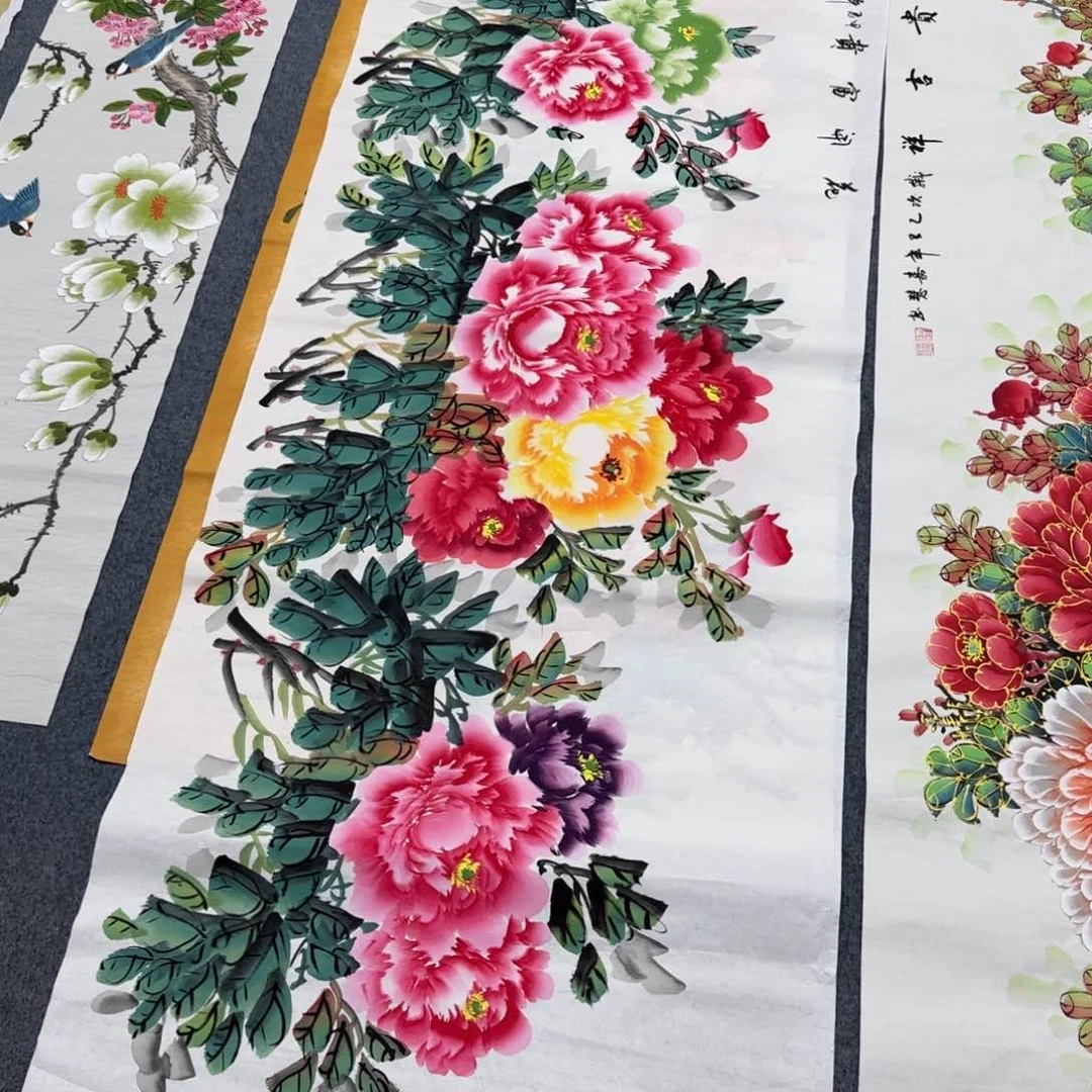 国画酒**尊尺寸70X180手绘作品