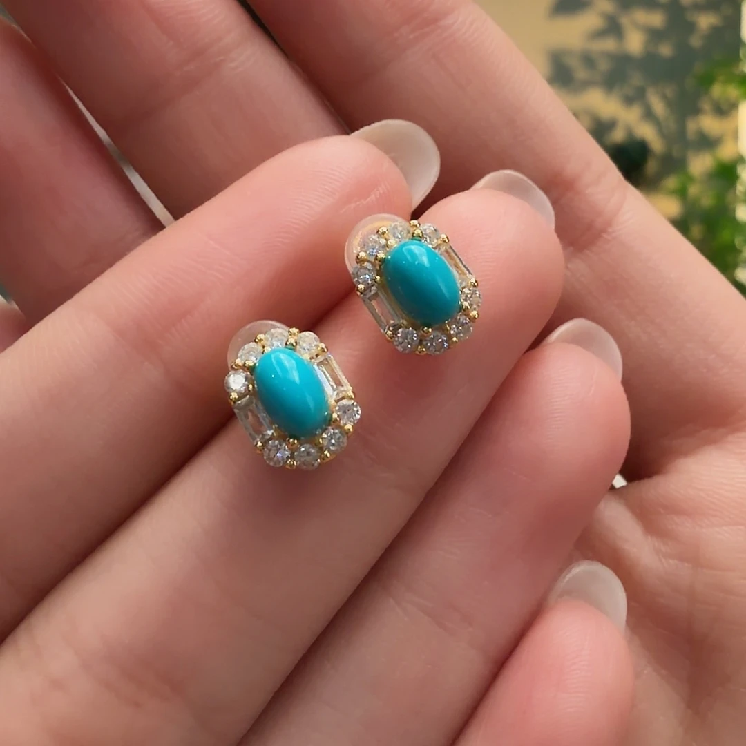 绿松石银S925镶嵌颈饰