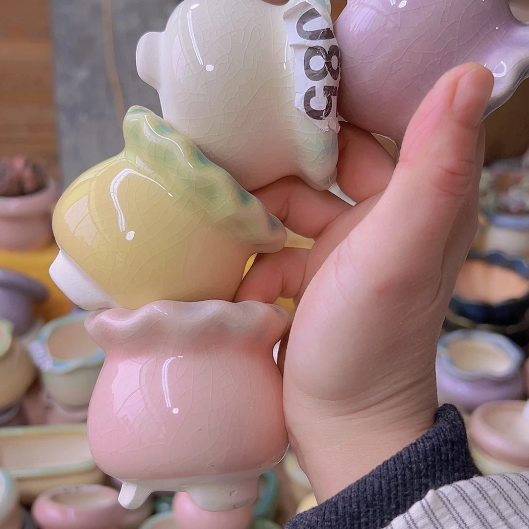 红陶陶瓷花盆当场满12包邮