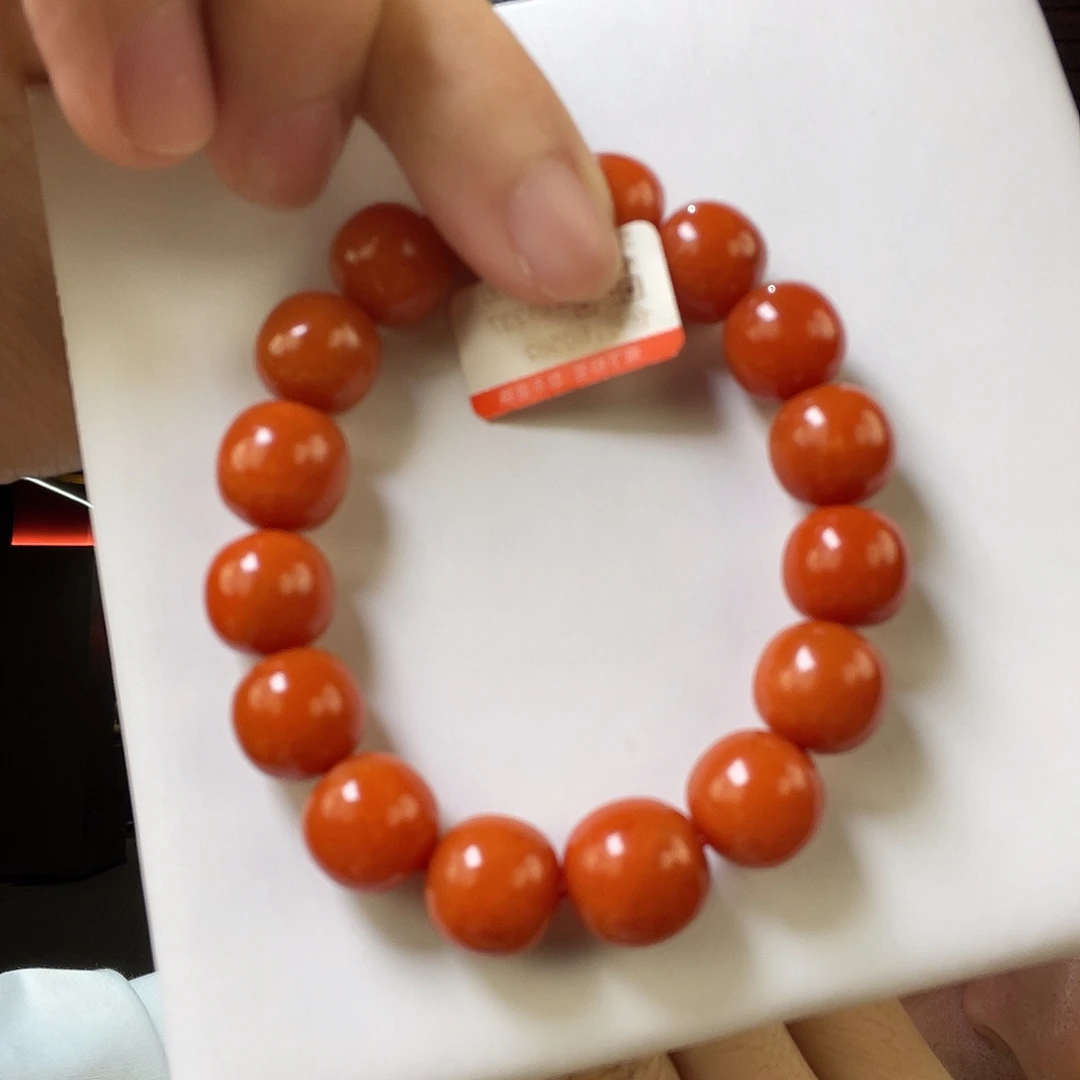南红玛瑙未镶嵌手链保山老场矿细料13+