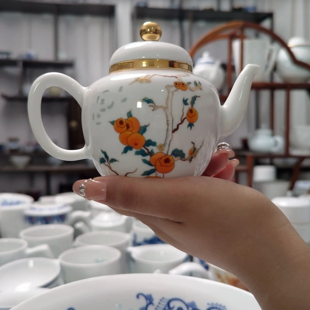 瓷事事如意茶壶一个景德镇