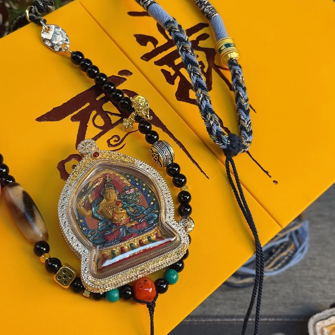 泥塑孩***…文殊擦擦+绑绳+礼盒