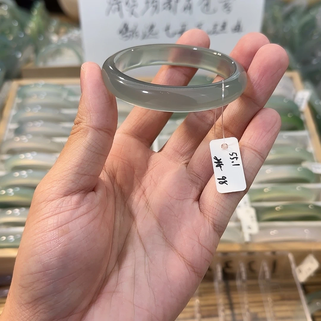 玛瑙/玉髓未镶嵌手镯圈口55.1