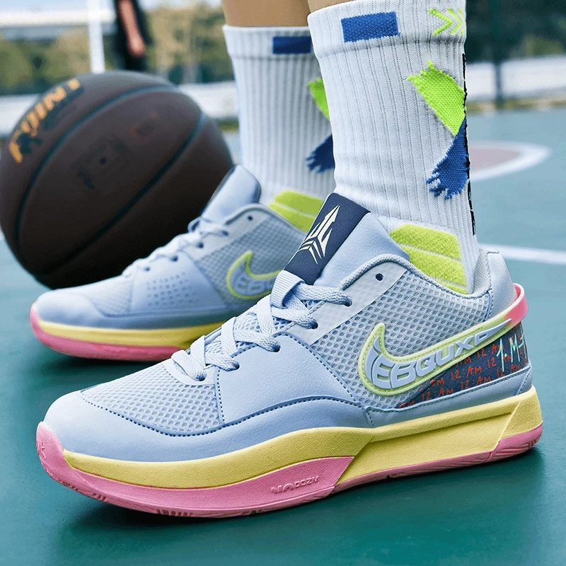 新款莫兰特新款篮球鞋大童减震耐磨透气实战低帮品质运动鞋缓震