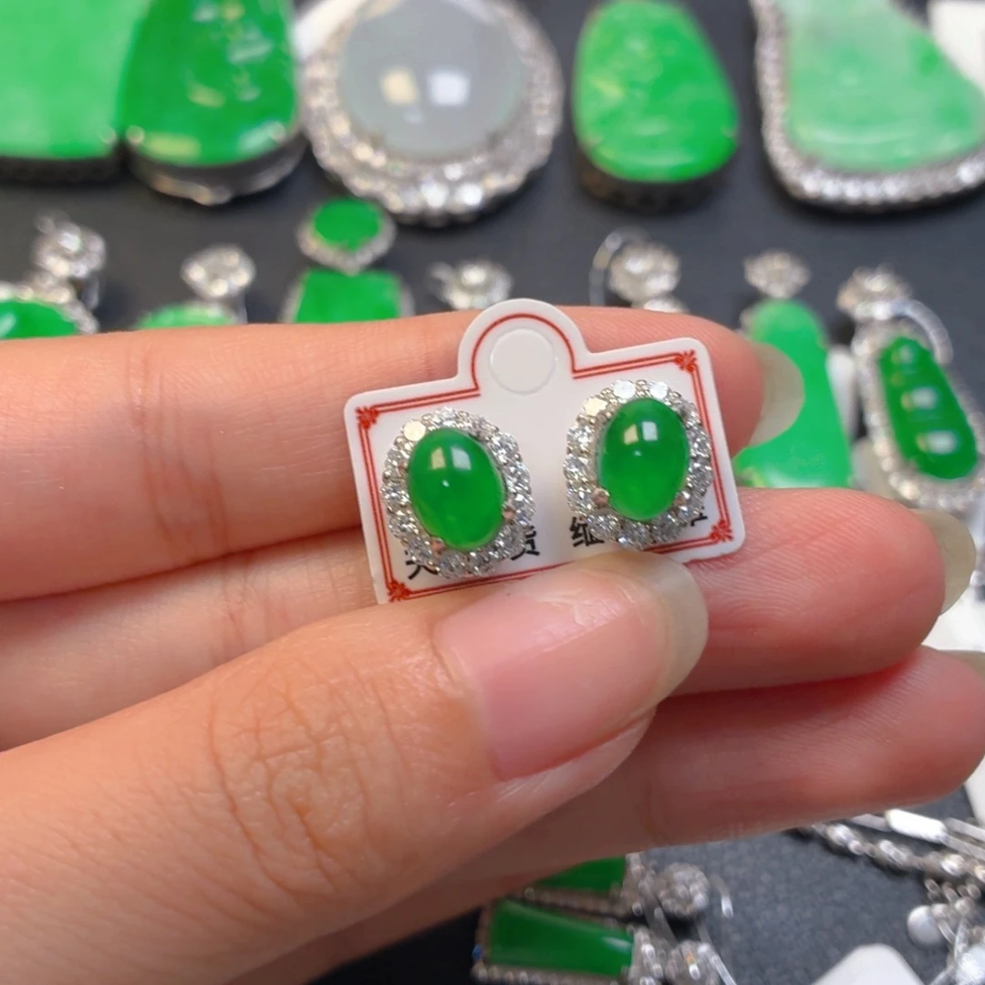 翡翠银S925镶嵌颈饰