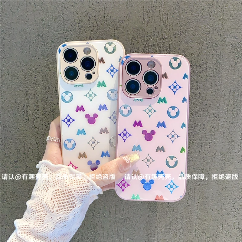 鎏金玻璃壳适用苹果16iPhone/华为荣耀/OPPO/VIVO/小米手机壳防摔