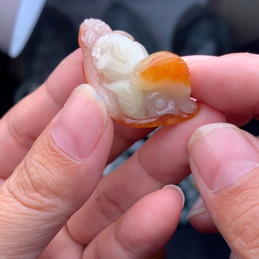 定制翡翠未镶嵌荷塘月色