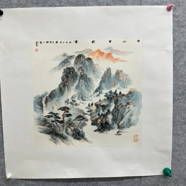 道生老师纯手绘写意山水42.42《有山皆图画》