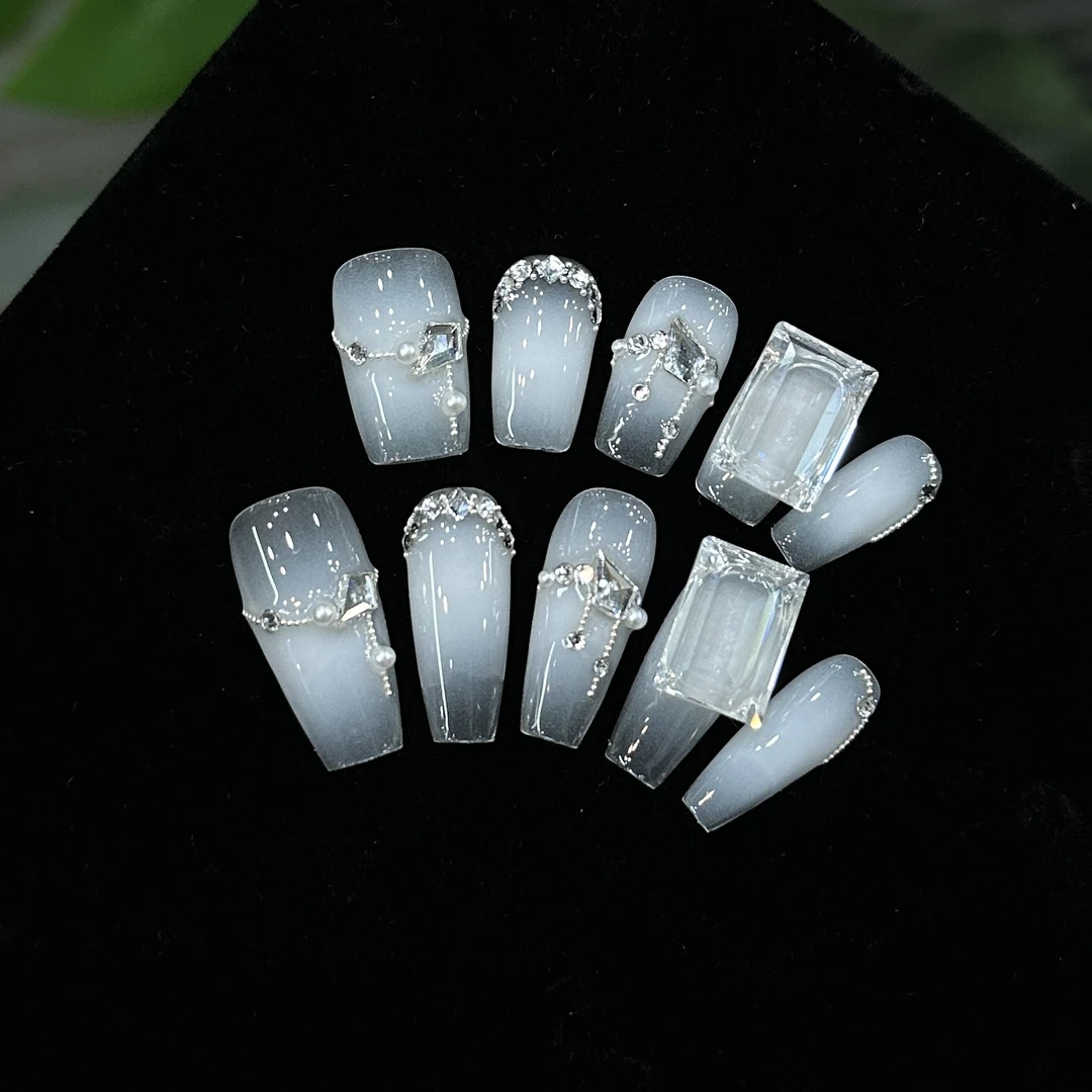 TugeNail“白百合”【施家全华】冬日婚礼美甲高级感纯手工穿戴甲TGLI