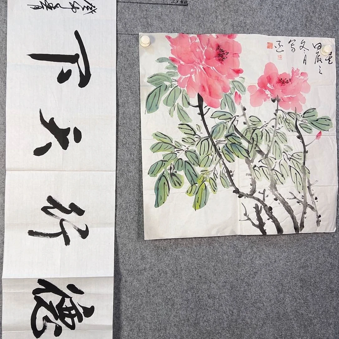 国画054 花鸟和花的颜色一样是我