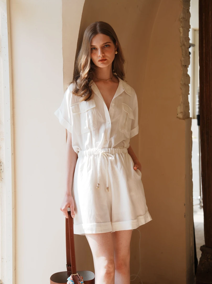 NeedShop1 【简约连体短裤】双色松弛感连体衣