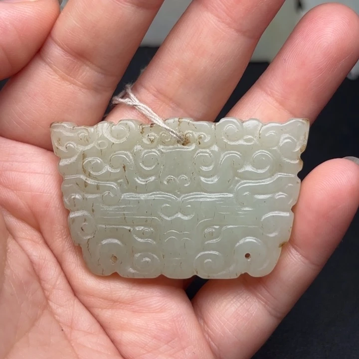 和田玉未镶嵌挂件修***人