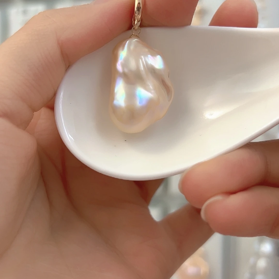 淡水珍珠银S925镶嵌颈饰