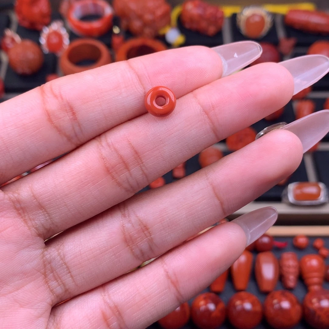 南红玛瑙未镶嵌卡环7+