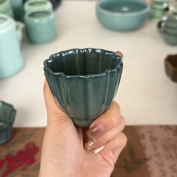 龙泉云间青瓷小米茶器