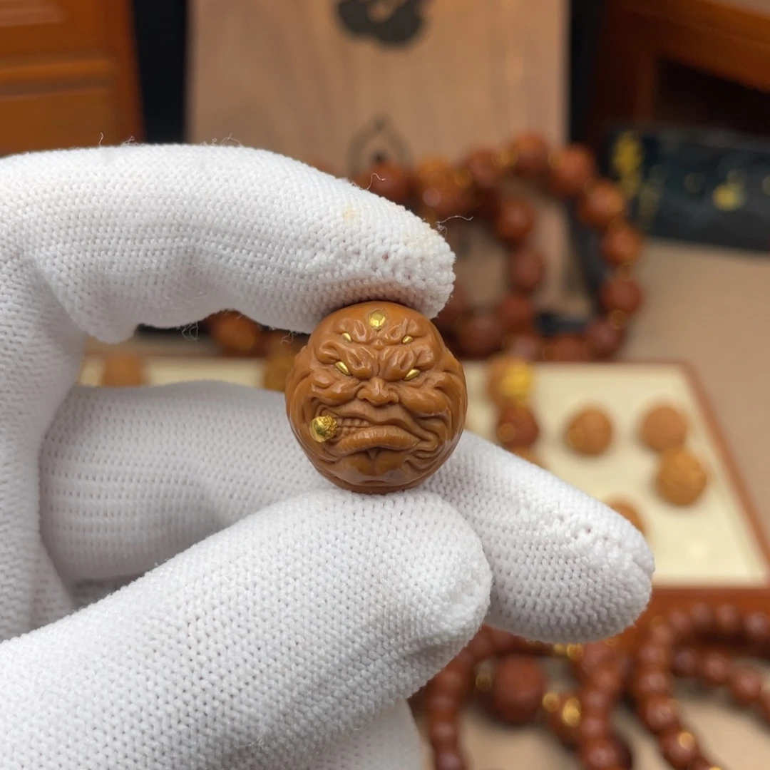 猴头核桃把件屿**五目