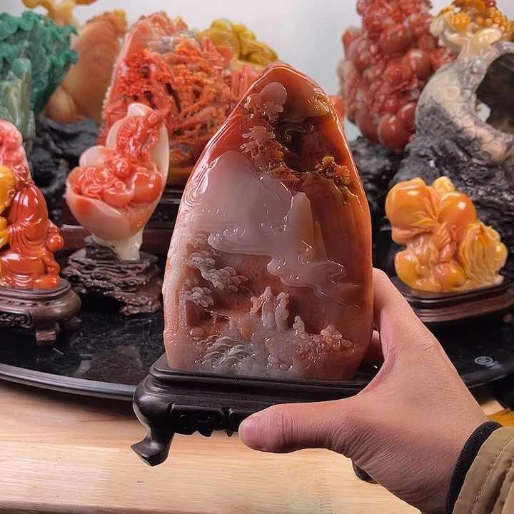 寿山石指日高升摆件