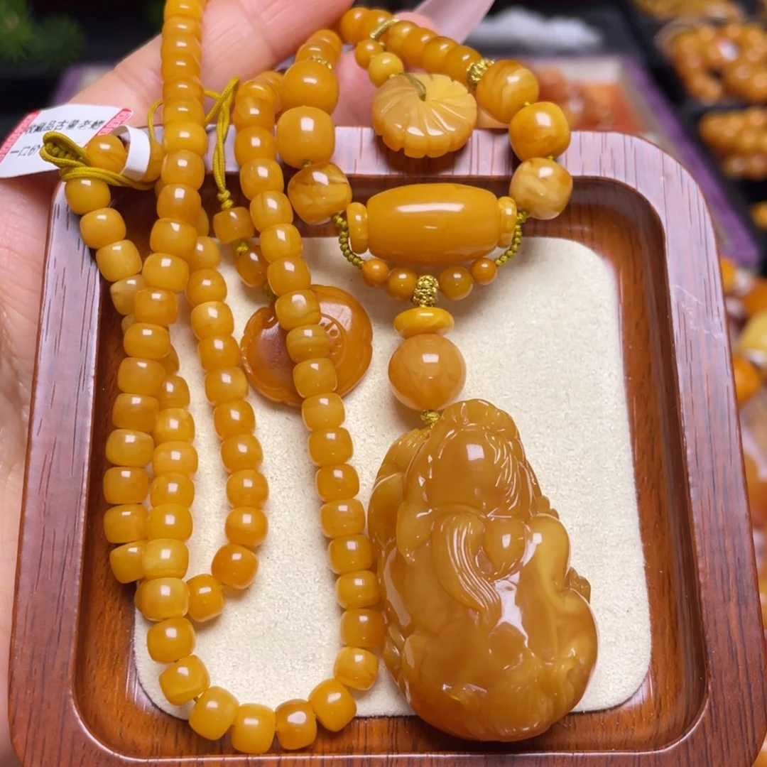 蜜蜡颈饰未镶嵌项链