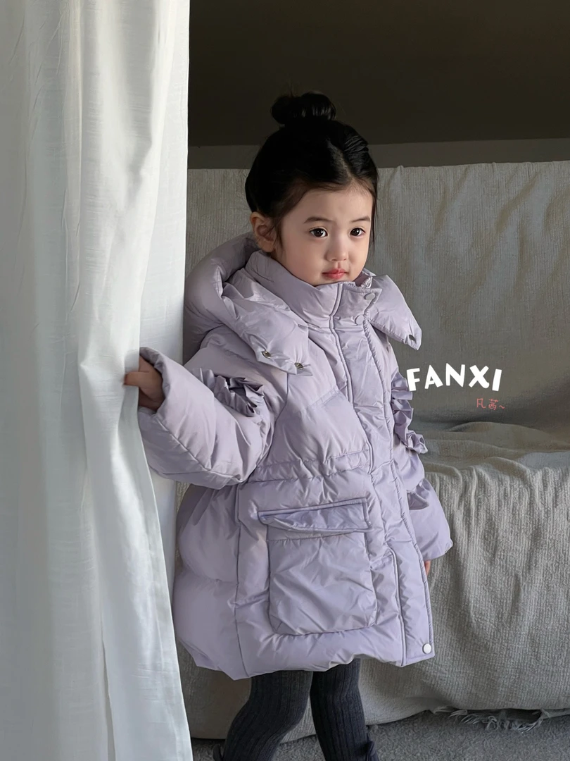 纪家凡茜 正版 24冬款 紫色爱心羽绒服