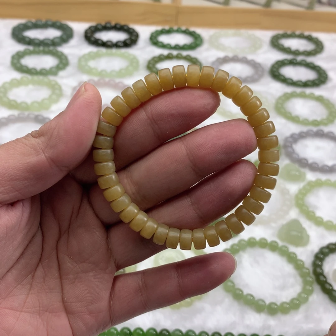 和田玉未镶嵌手串（且末糖药片8.3）