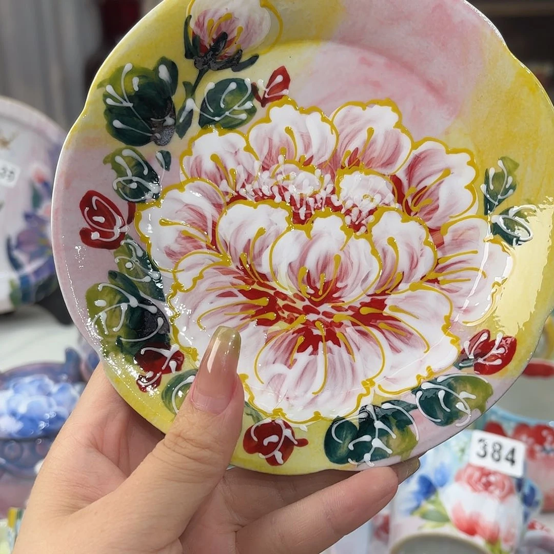 景德镇手绘高温釉下彩陶瓷茶具