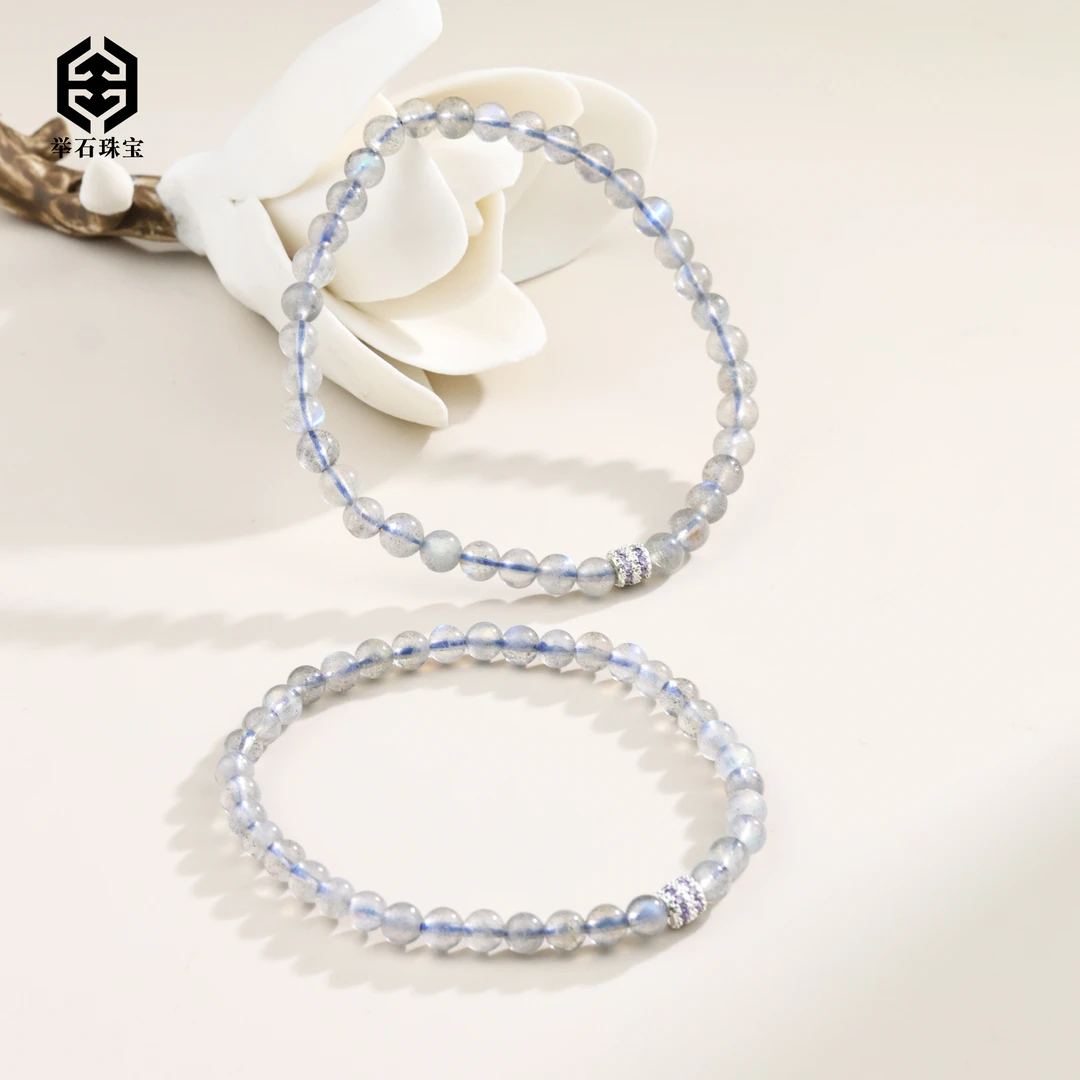 【举石珠宝】T0801-6888-24长石手串（一件/多样性发/约4mm+）N