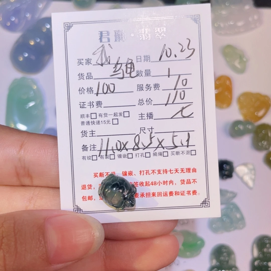 我***晴翡翠未镶嵌颈饰裸石