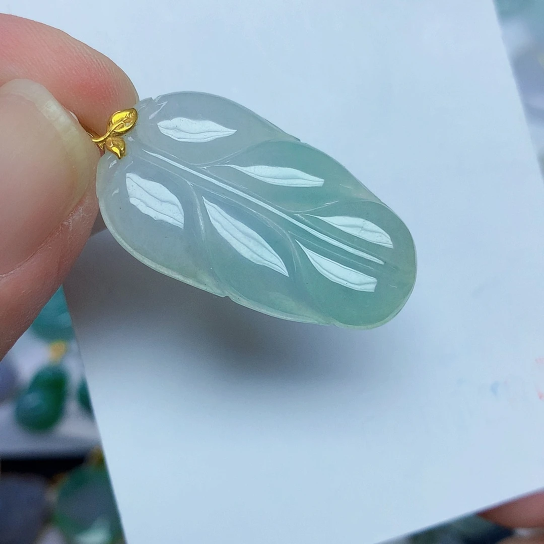 翡翠18K金镶嵌颈饰345678