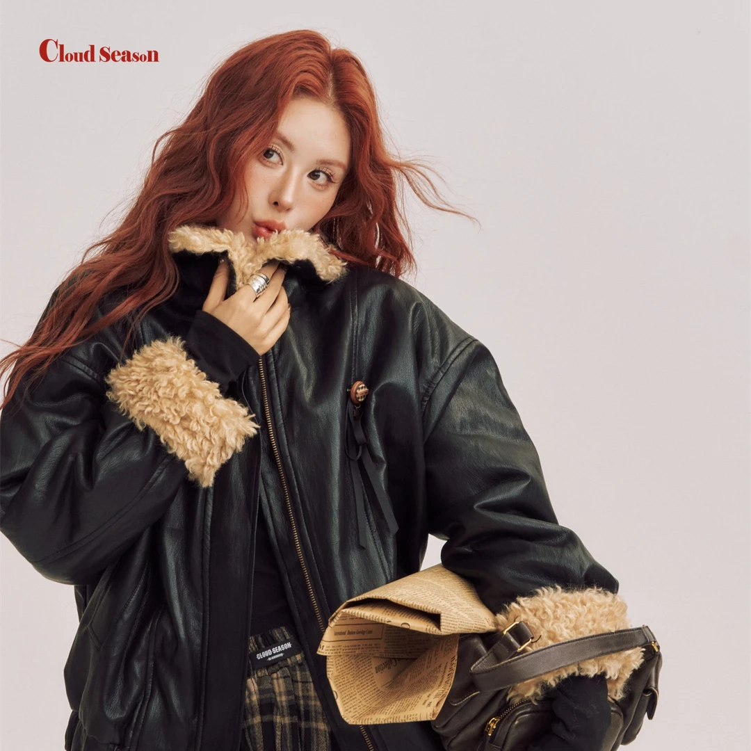 Cloud season漠河以北皮外套女士秋冬加绒大毛领皮衣皮衣外套女