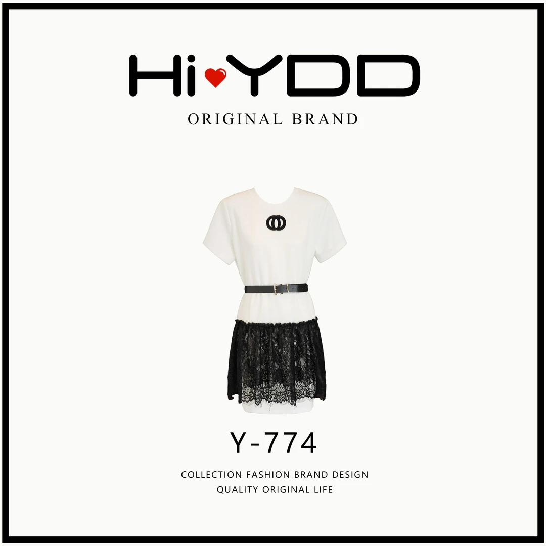 YDD•「Y-774」夏季新款简约修身潮流休闲设计师连衣裙D-8173