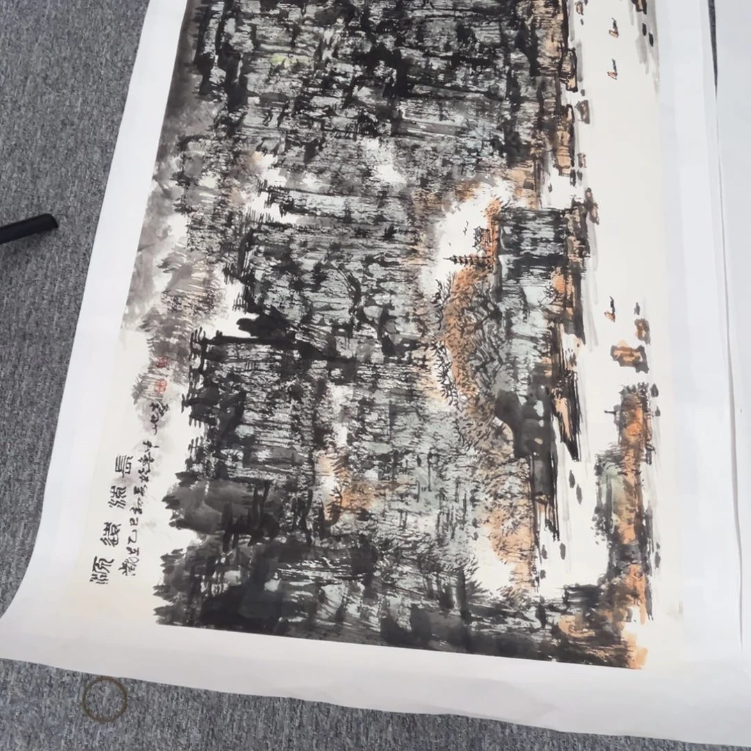 观***术国画绘画作品多次参加全国3
