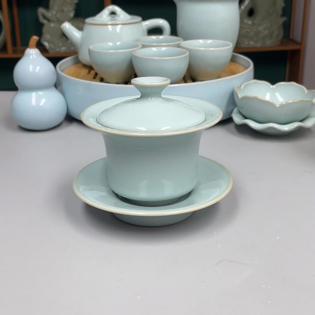 瓷赵琳老师马蹄盖碗带礼盒