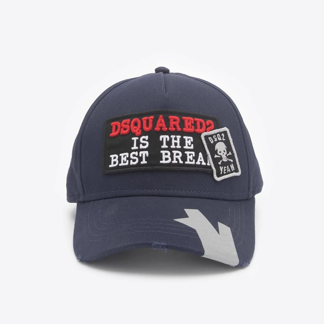 DSQUARED2 D2二次方遮阳圆顶男士鸭舌帽帽子BCM016705C000013073