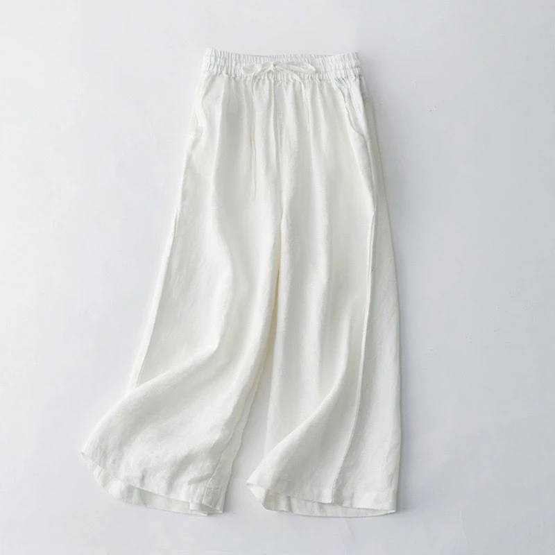 棉麻大码女裤直筒