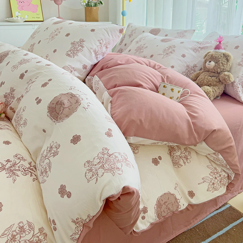 2025新款云朵棉四件套床上用品学生宿舍床单床笠床套被罩三件套