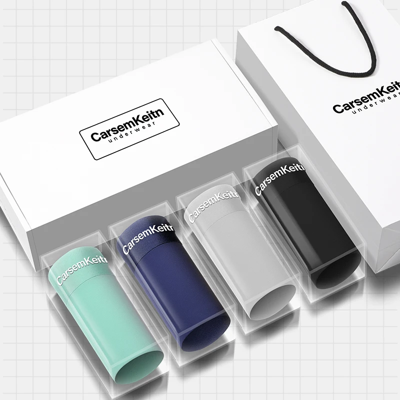 CarsemKeitn夏季冰丝面膜男士内裤平角内裤超薄无痕抑菌四角短裤