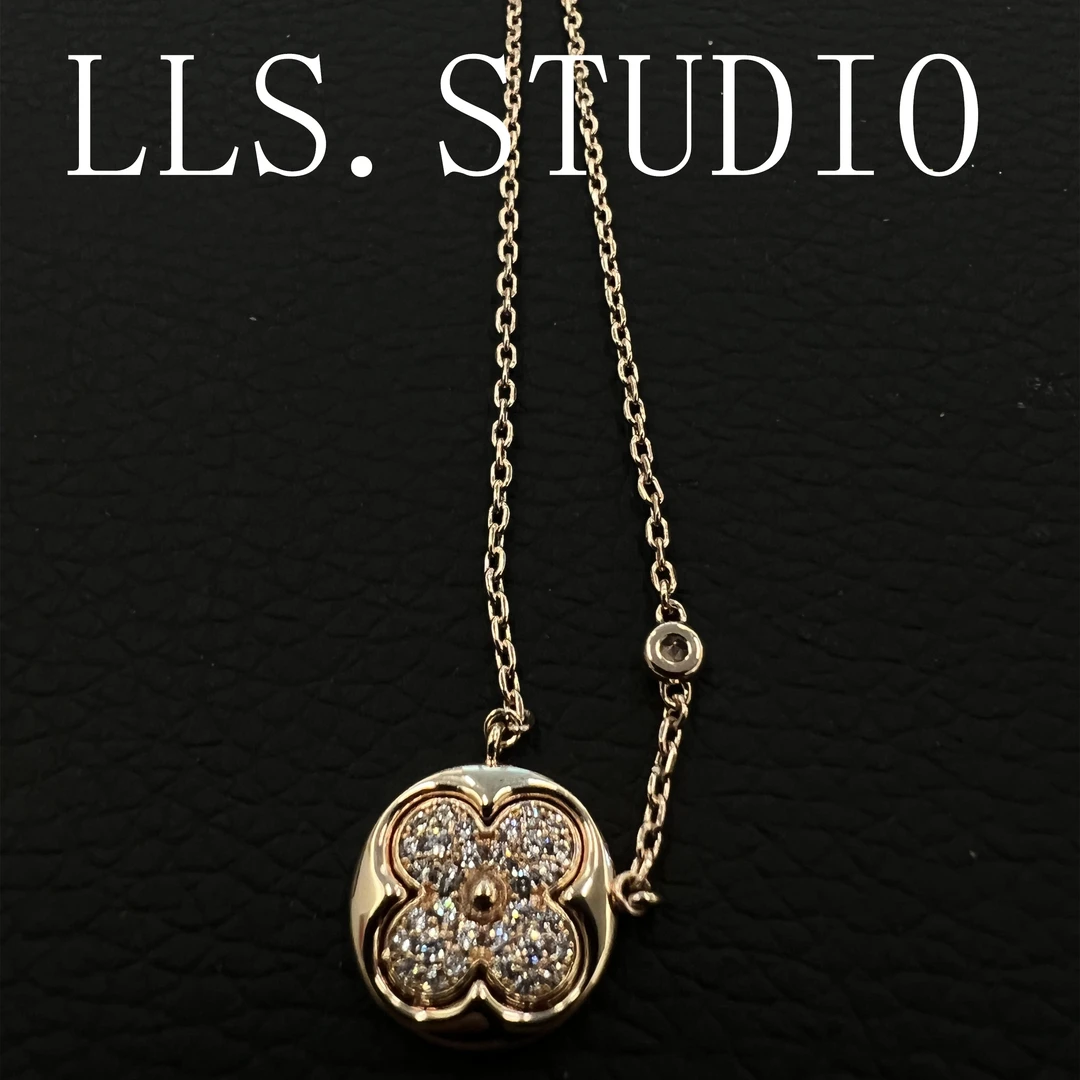 铜合金项链 玫金叶 7167