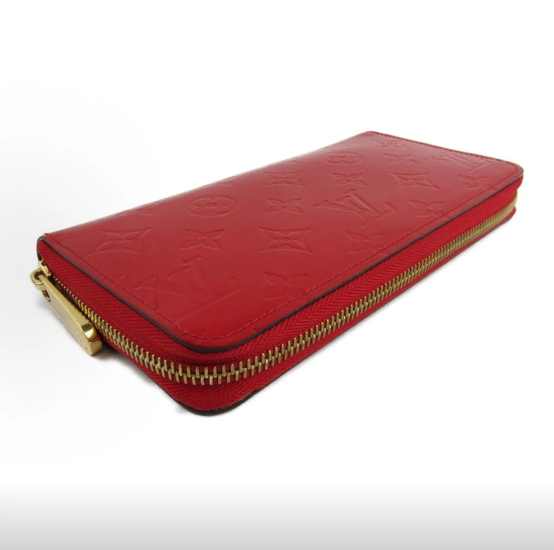 95新 LouisVuitton/路易威登 LV 红色 亮皮 钱包-G9223